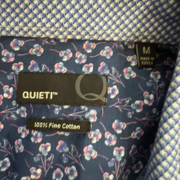 QUIETI Navy Floral Print Button-Up Shirt – Size Medium - Picture 5 of 12